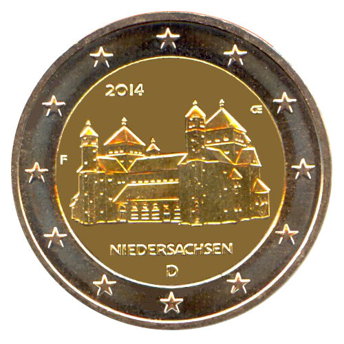 2 Euro Münze Deutschland 2014 F Niedersachsen Sondermünze UNC