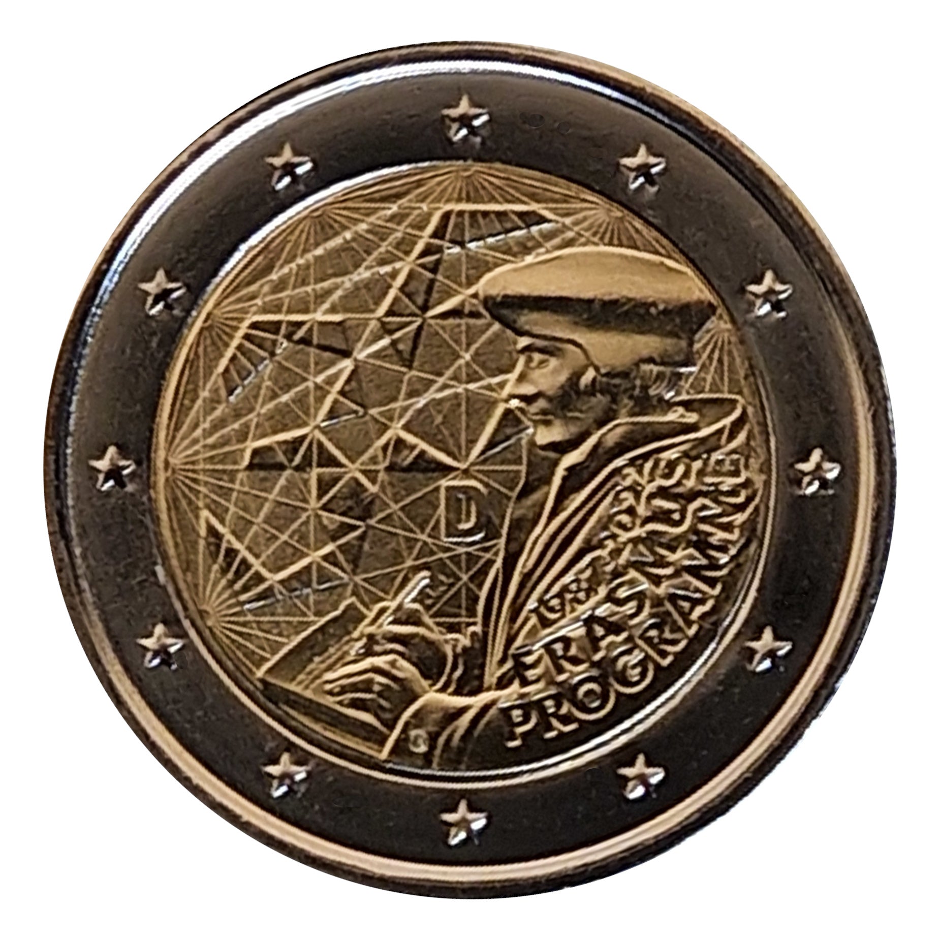 Moneta da 2 euro Germania 2022 G Programma Erasmus Moneta commemorativa UNC