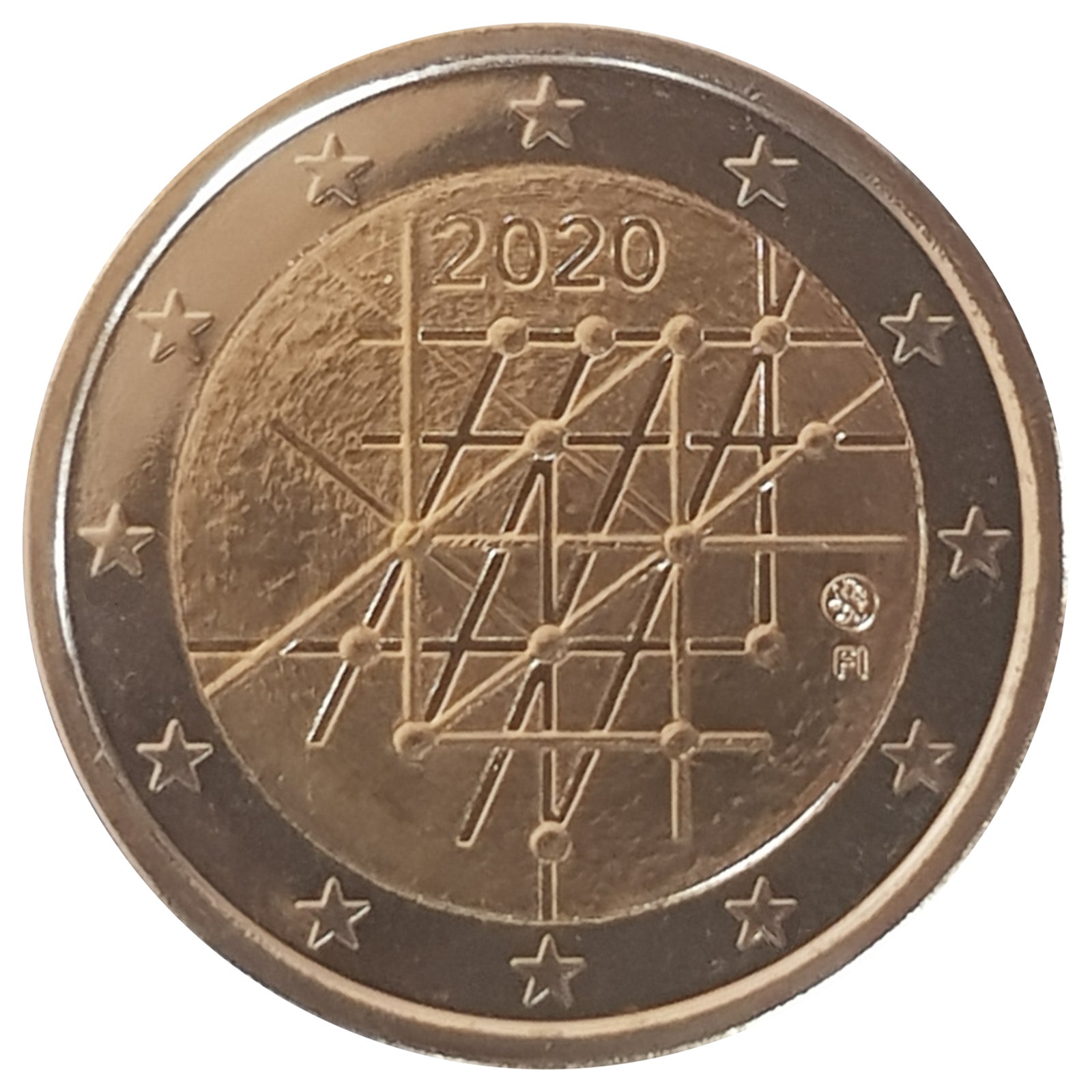 Moneta da 2 euro Finlandia 2020 Università di Turku Moneta commemorativa UNC