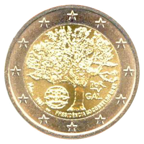 Moneta da 2 euro Portogallo 2007 Presidenza del Consiglio UE Moneta commemorativa UNC