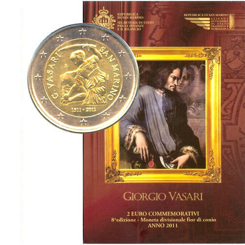 2 Euro Münze San Marino 2011 Vasari Sondermünze FDC