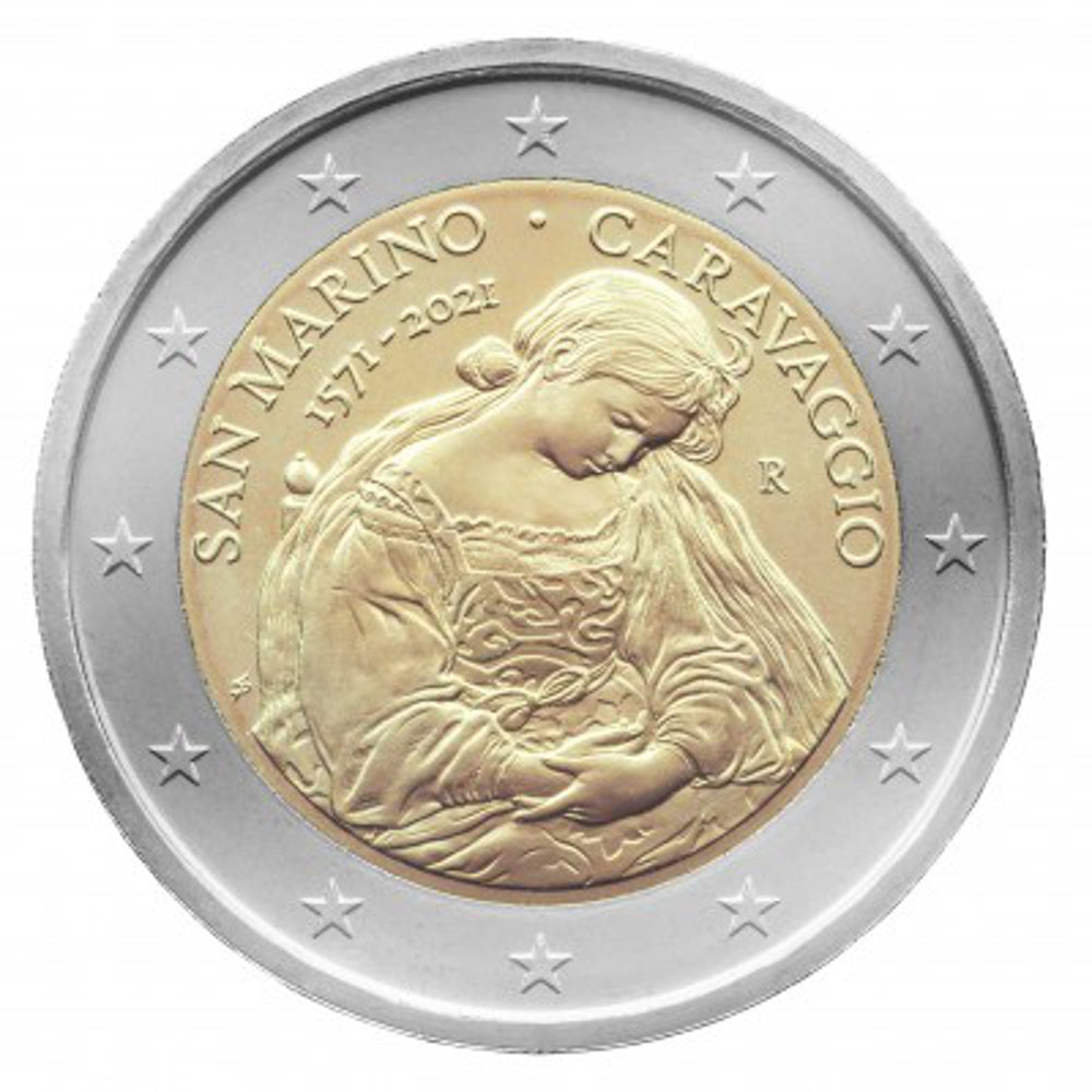 2 Euro Münze San Marino 2021 Caravaggio Sondermünze FDC