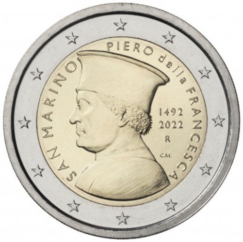 2 Euro Münze San Marino 2022 Francesca Sondermünze FDC