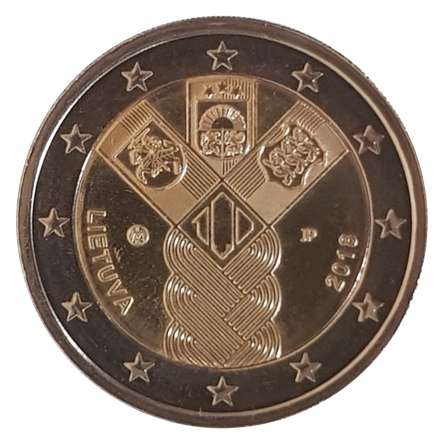 2 Euro Münze Litauen 2018 Baltische Staaten Sondermünze UNC