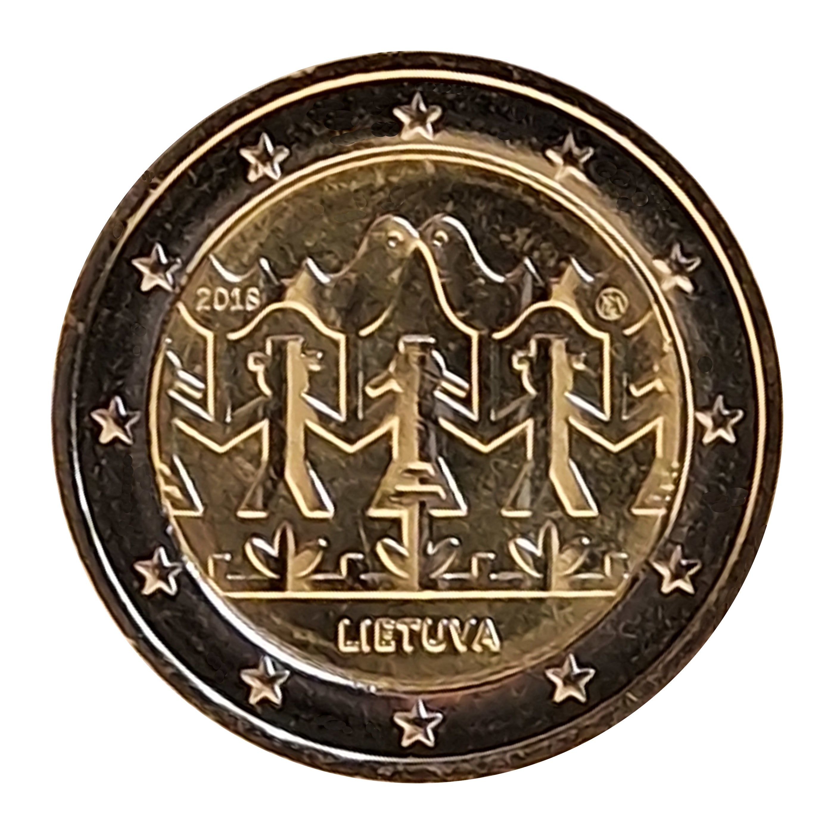 2 Euro Münze Litauen 2018 Chor- und Tanzfest Sondermünze UNC