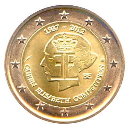 Moneta da 2 euro Belgio 2012 Concorso musicale Moneta commemorativa UNC