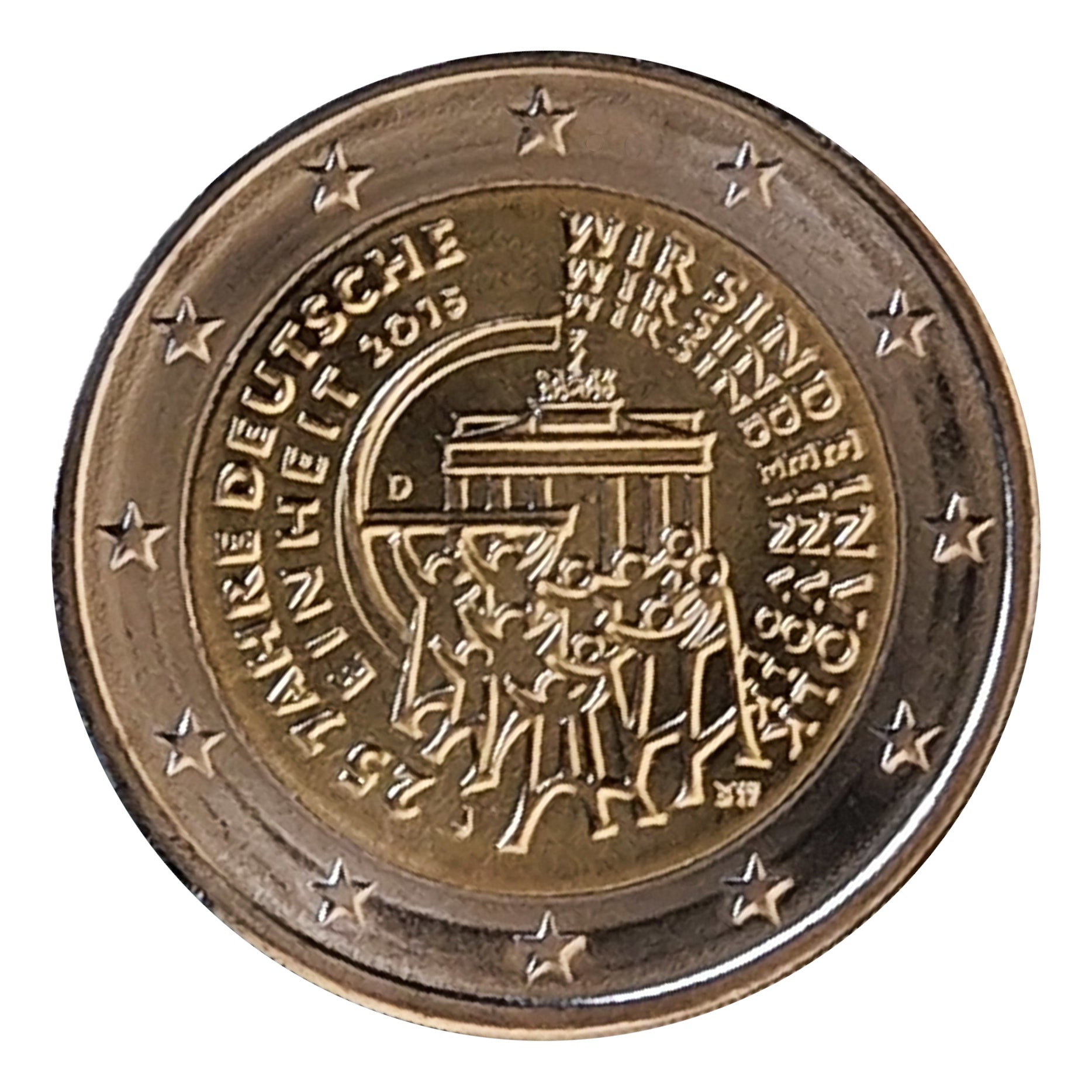 Moneta da 2 euro Germania 2015 J Unità Tedesca Moneta commemorativa UNC