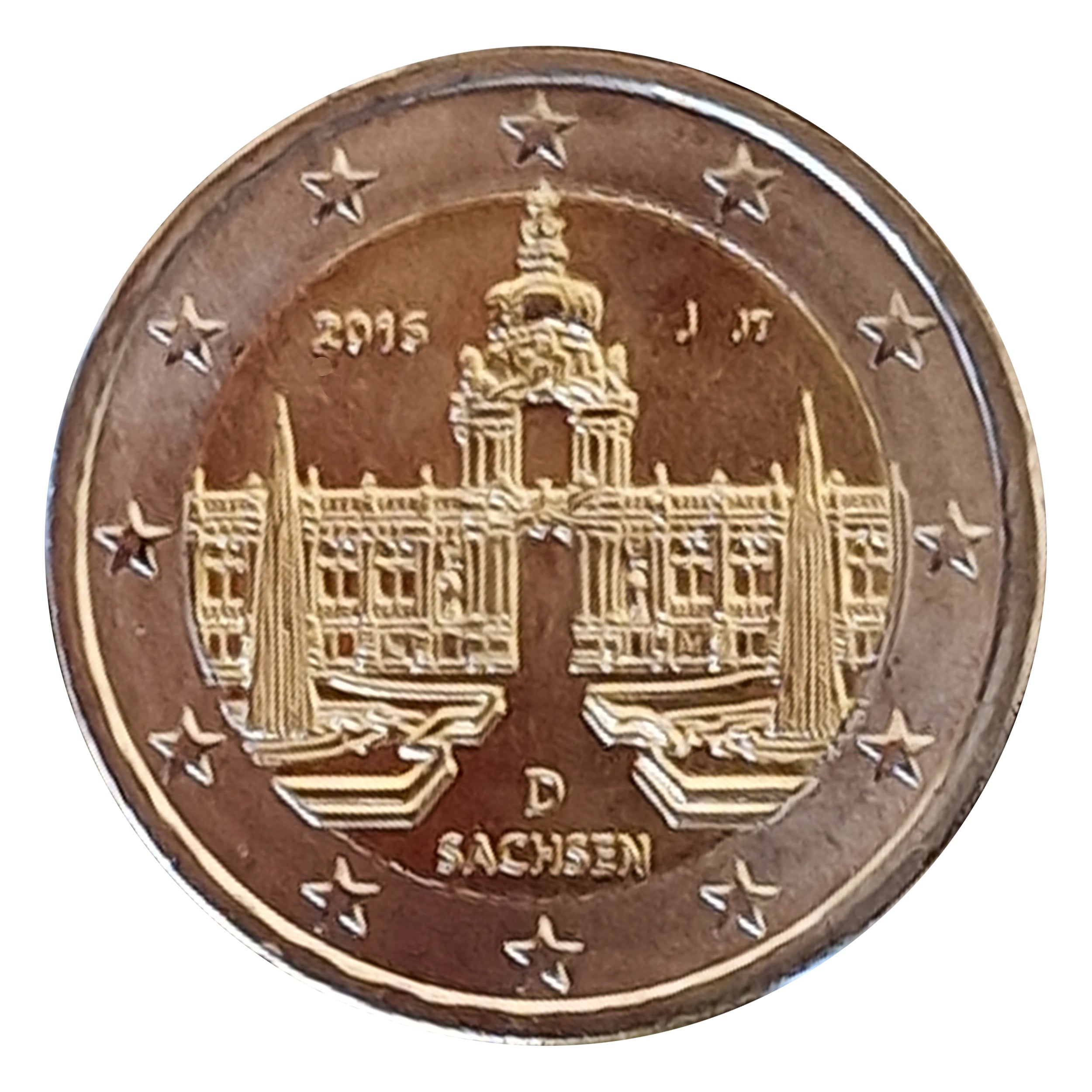 Moneta da 2 euro Germania 2016 J Sassonia Moneta commemorativa UNC