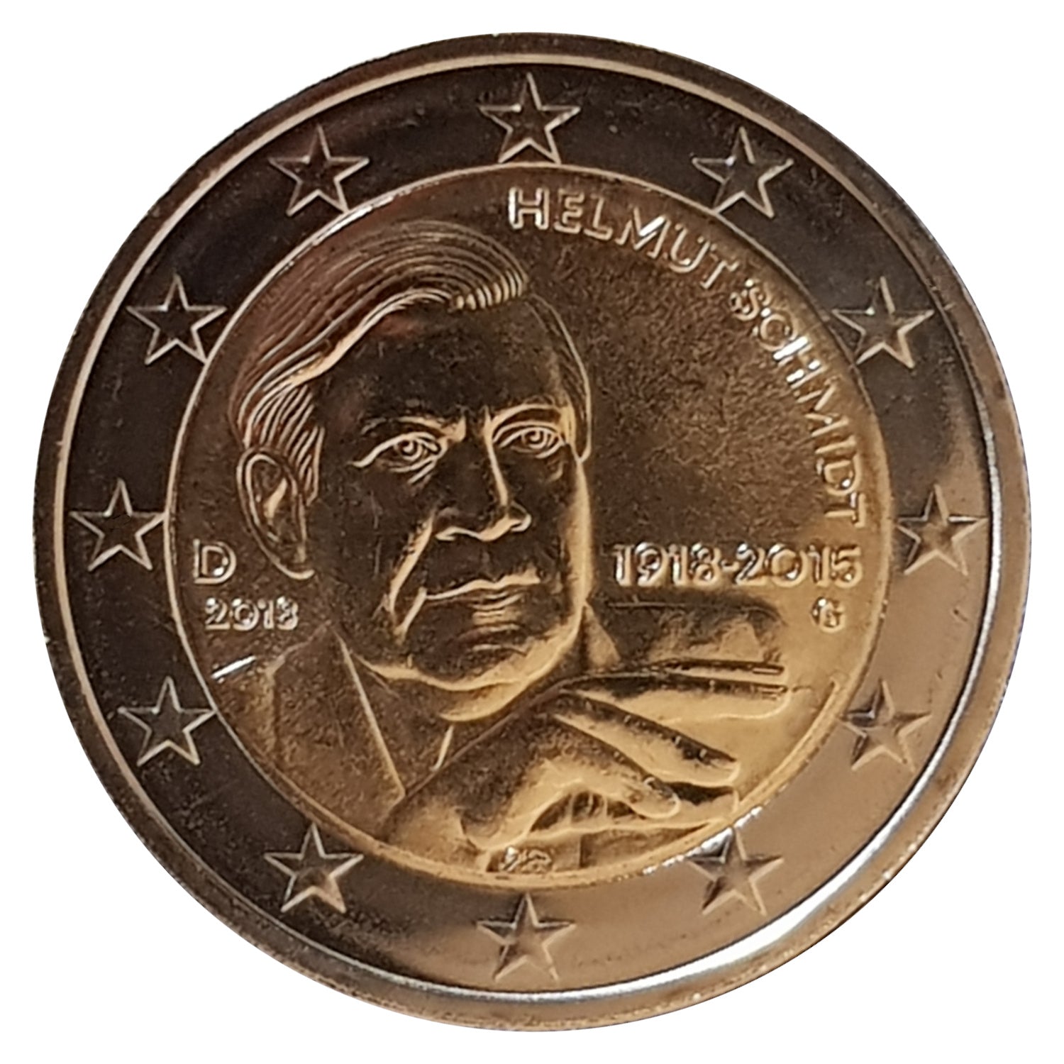 2 Euro Münze Deutschland 2018 G Helmut Schmidt Sondermünze UNC