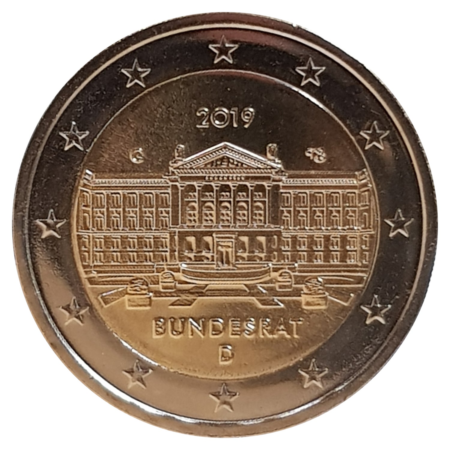 Moneta da 2 euro Germania 2019 G Consiglio Federale Moneta commemorativa UNC