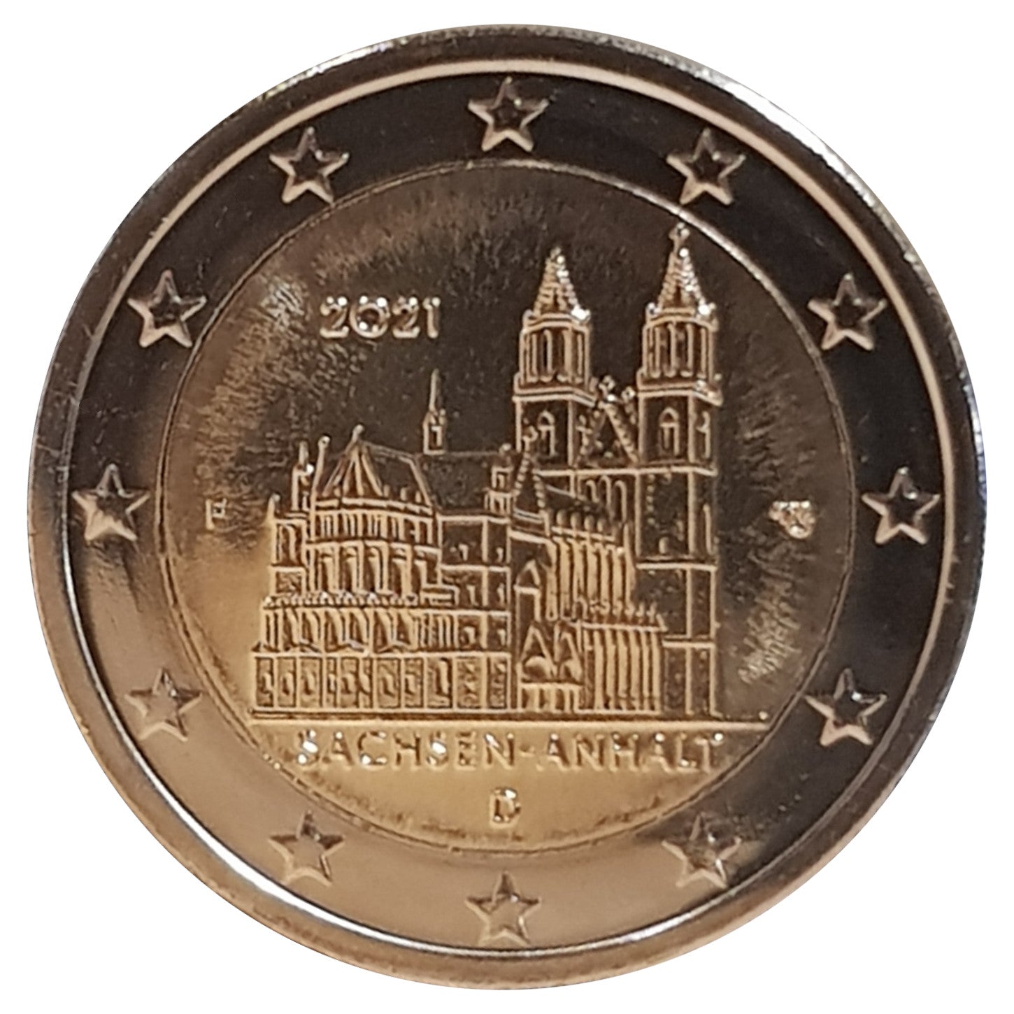 2 Euro Münze Deutschland 2021 F Sachsen-Anhalt Sondermünze UNC