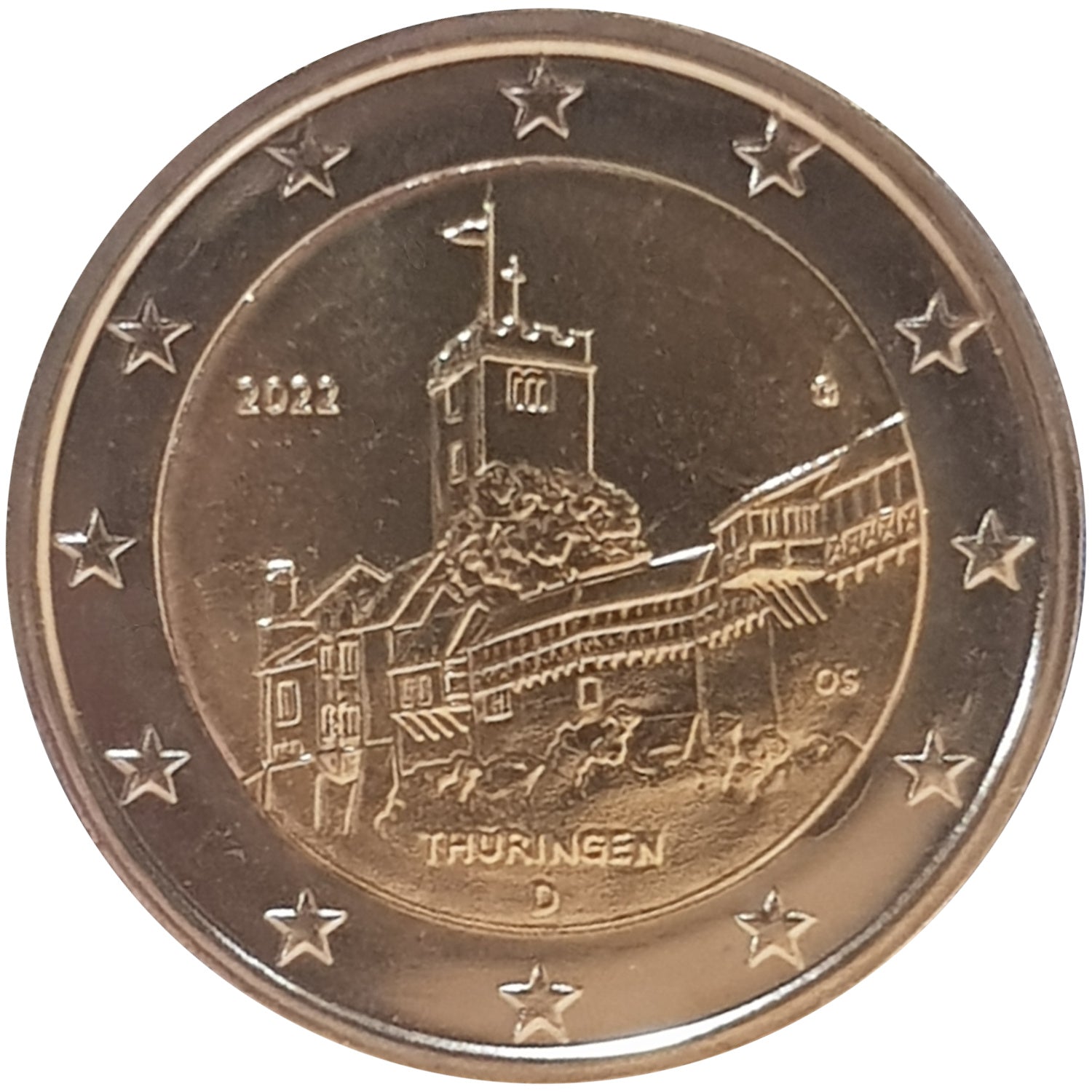2 Euro Münze Deutschland 2022 G Thüringen Sondermünze UNC