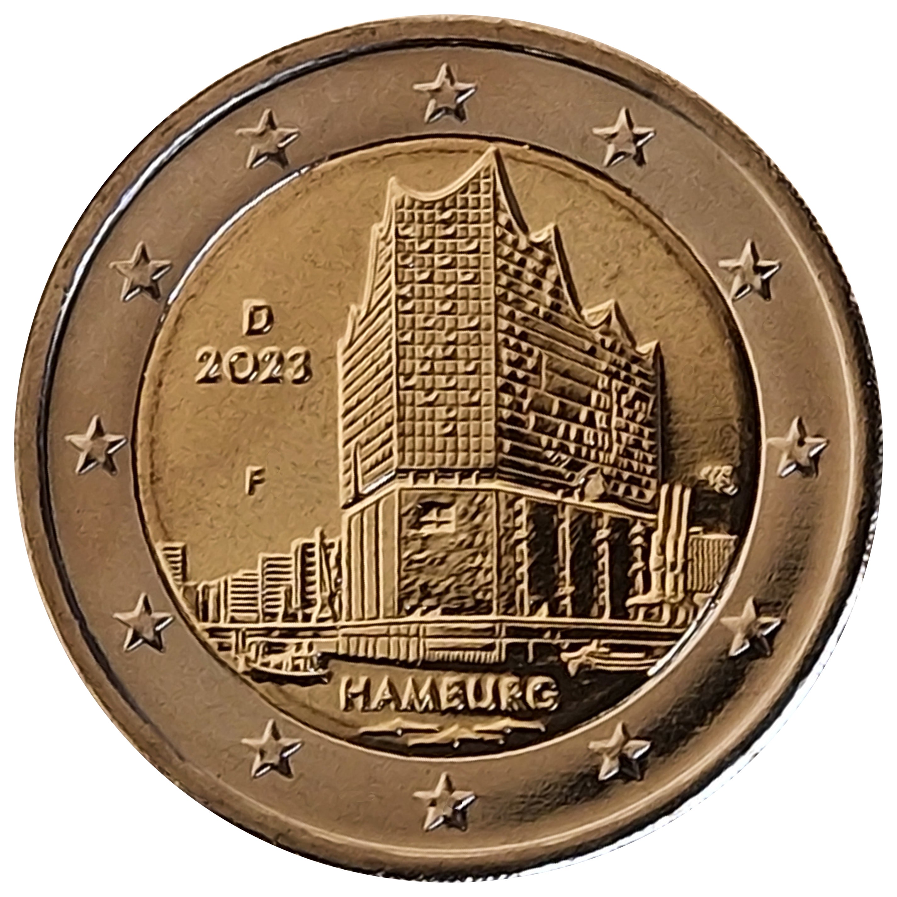 Moneta da 2 euro Germania 2023 F Amburgo Moneta commemorativa UNC
