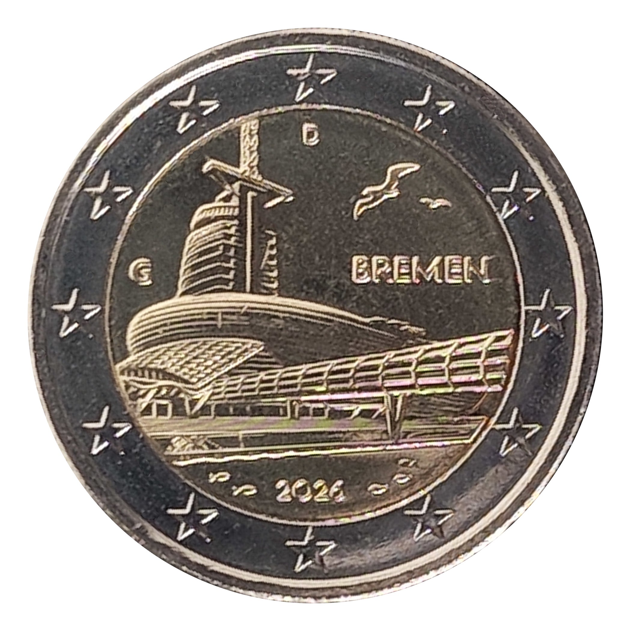 2 Euro Münze Deutschland 2026 G Bremen - Bremerhaven Sondermünze UNC