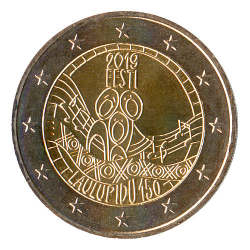 Moneta da 2 euro Estonia 2019 Festival del Canto Moneta commemorativa UNC