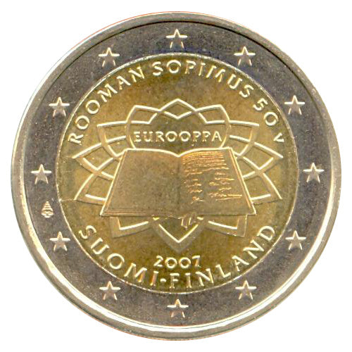 2 Euro Münze Finnland 2007 Römische Verträge Sondermünze UNC
