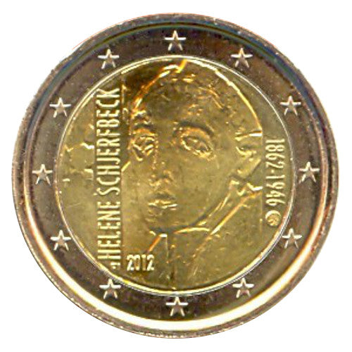 Moneta da 2 euro Finlandia 2012 Helene Schjerfbeck Moneta commemorativa UNC