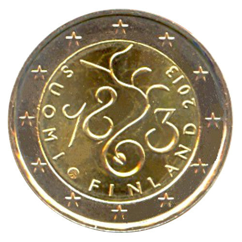 Moneta da 2 euro Finlandia 2013 Parlamento Moneta commemorativa UNC