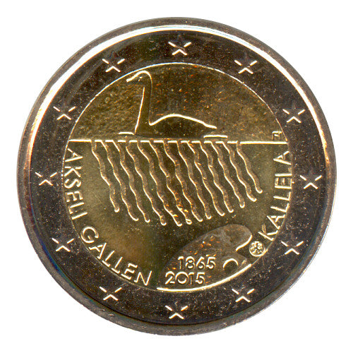 Moneta da 2 euro Finlandia 2015 Akseli Gallen-Kallela Moneta commemorativa UNC