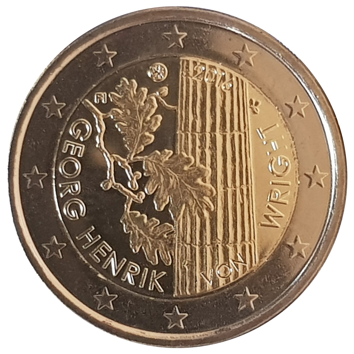 Moneta da 2 euro Finlandia 2016 Georg Henrik von Wright Moneta commemorativa UNC