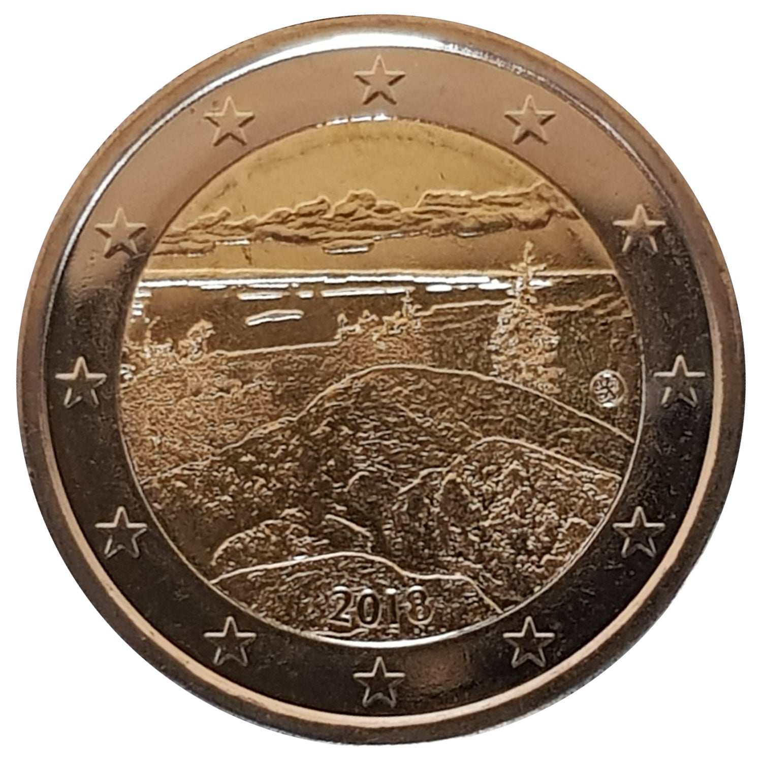 Moneta da 2 euro Finlandia 2018 Parco nazionale di Koli Moneta commemorativa UNC