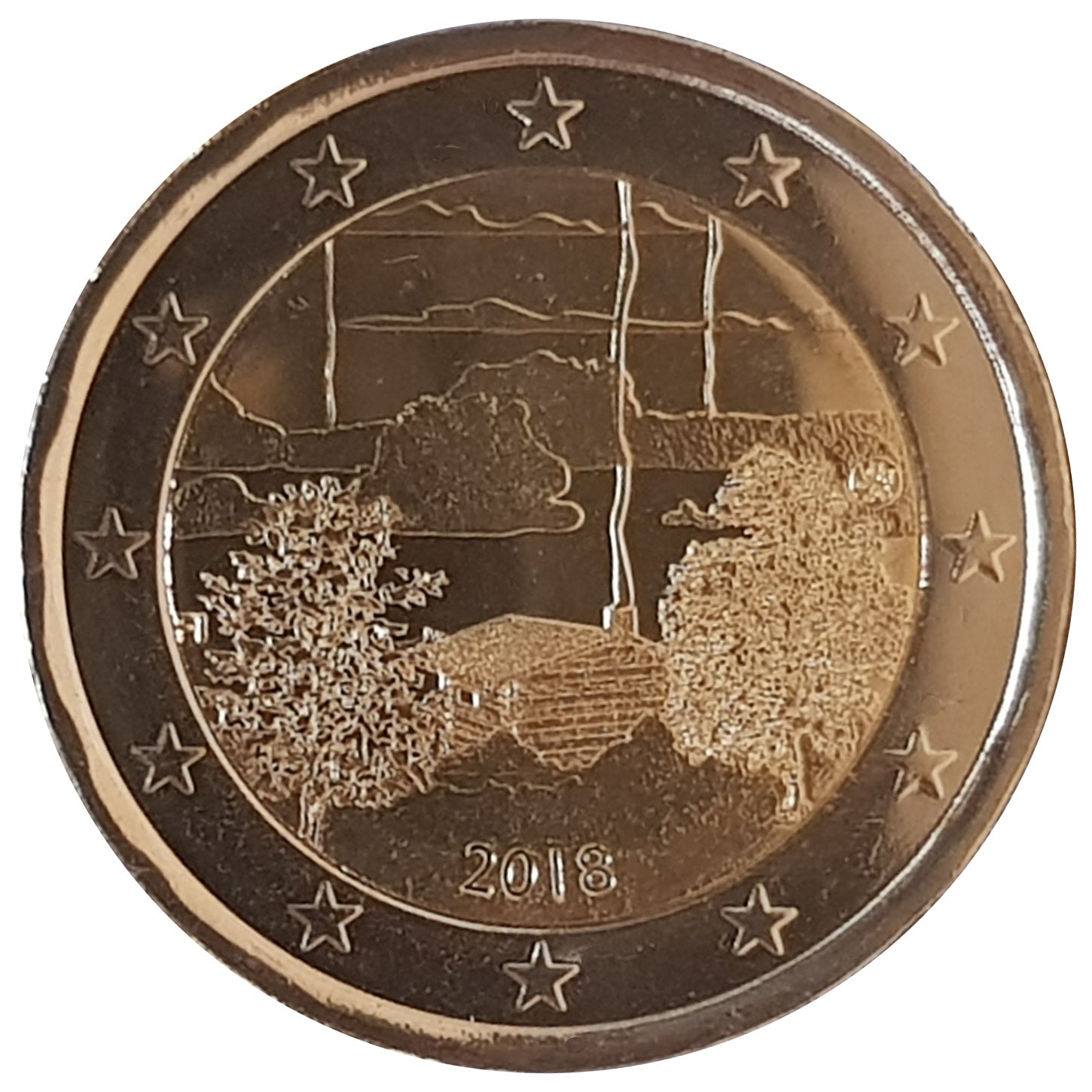 Moneta da 2 euro Finlandia 2018 Cultura della sauna Moneta commemorativa UNC