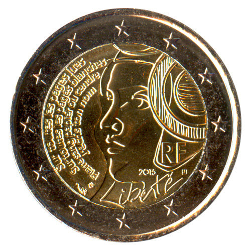 2 Euro Münze Frankreich 2015 Föderationsfest Sondermünze UNC