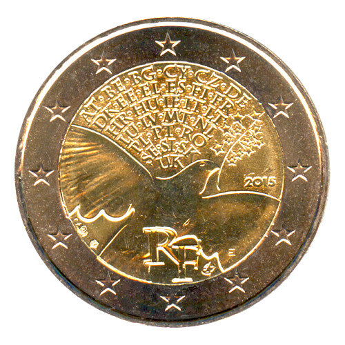 2 Euro Münze Frankreich 2015 Frieden und Sicherheit Sondermünze UNC