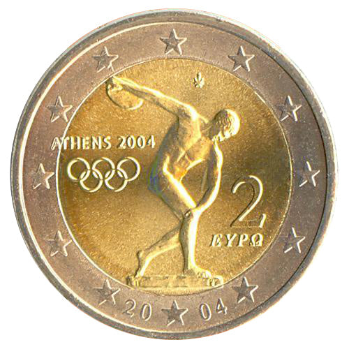 Moneta da 2 euro Grecia 2004 Olimpiadi di Atene Moneta commemorativa UNC