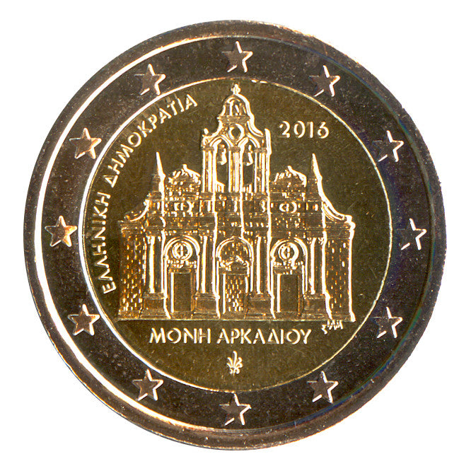 Moneta da 2 euro Grecia 2016 Monastero di Arkadi Moneta commemorativa UNC