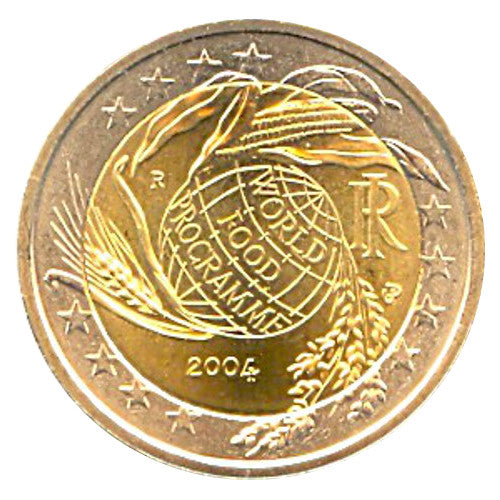 Moneta da 2 euro Italia 2004 Programma alimentare mondiale Moneta commemorativa UNC
