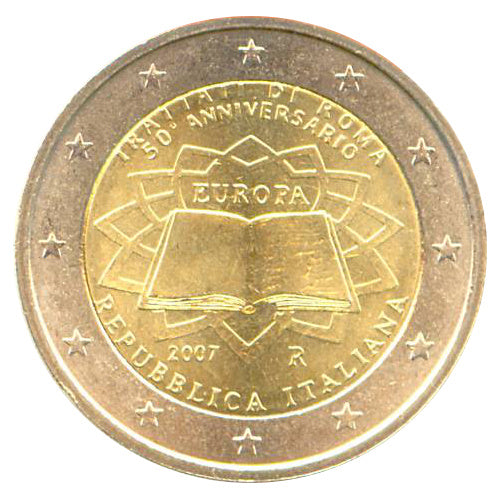 2 Euro Münze Italien 2007 Römische Verträge Sondermünze UNC