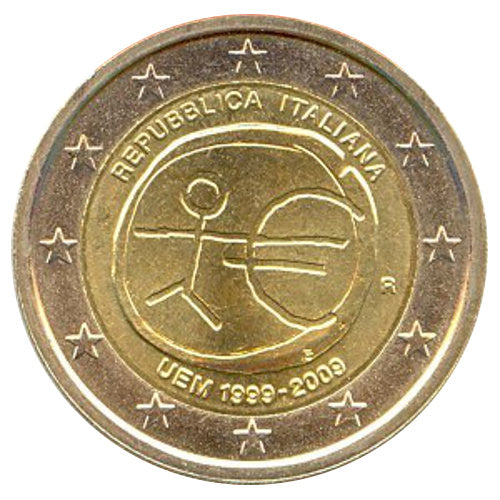 2 Euro Münze Italien 2009 WWU Sondermünze UNC