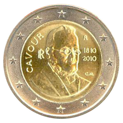Moneta da 2 euro Italia 2010 Cavour Moneta commemorativa UNC