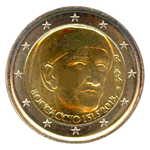 2 Euro Münze Italien 2013 Giovanni Boccaccio Sondermünze UNC