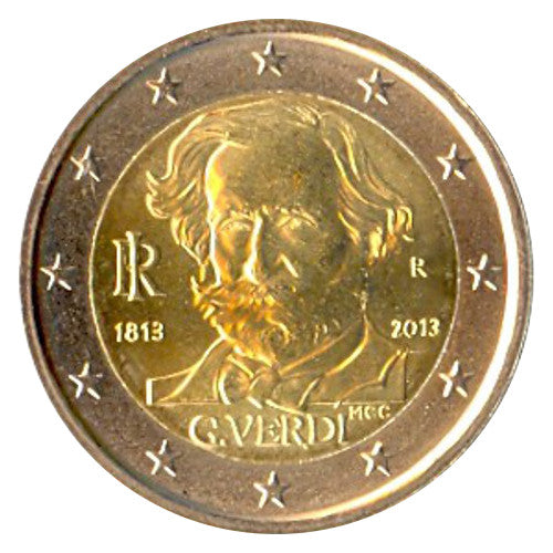 2 Euro Münze Italien 2013 Giuseppe Verdi Sondermünze UNC