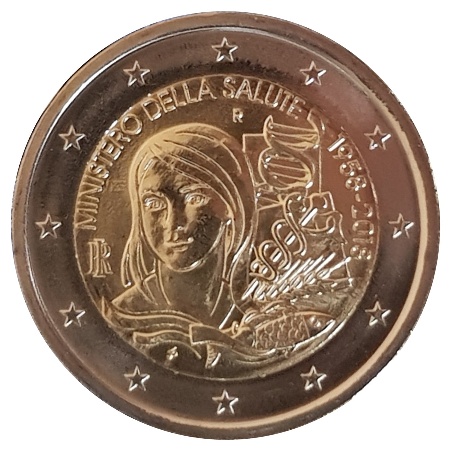 2 Euro Münze Italien 2018 Gesundheitsministerium Sondermünze UNC