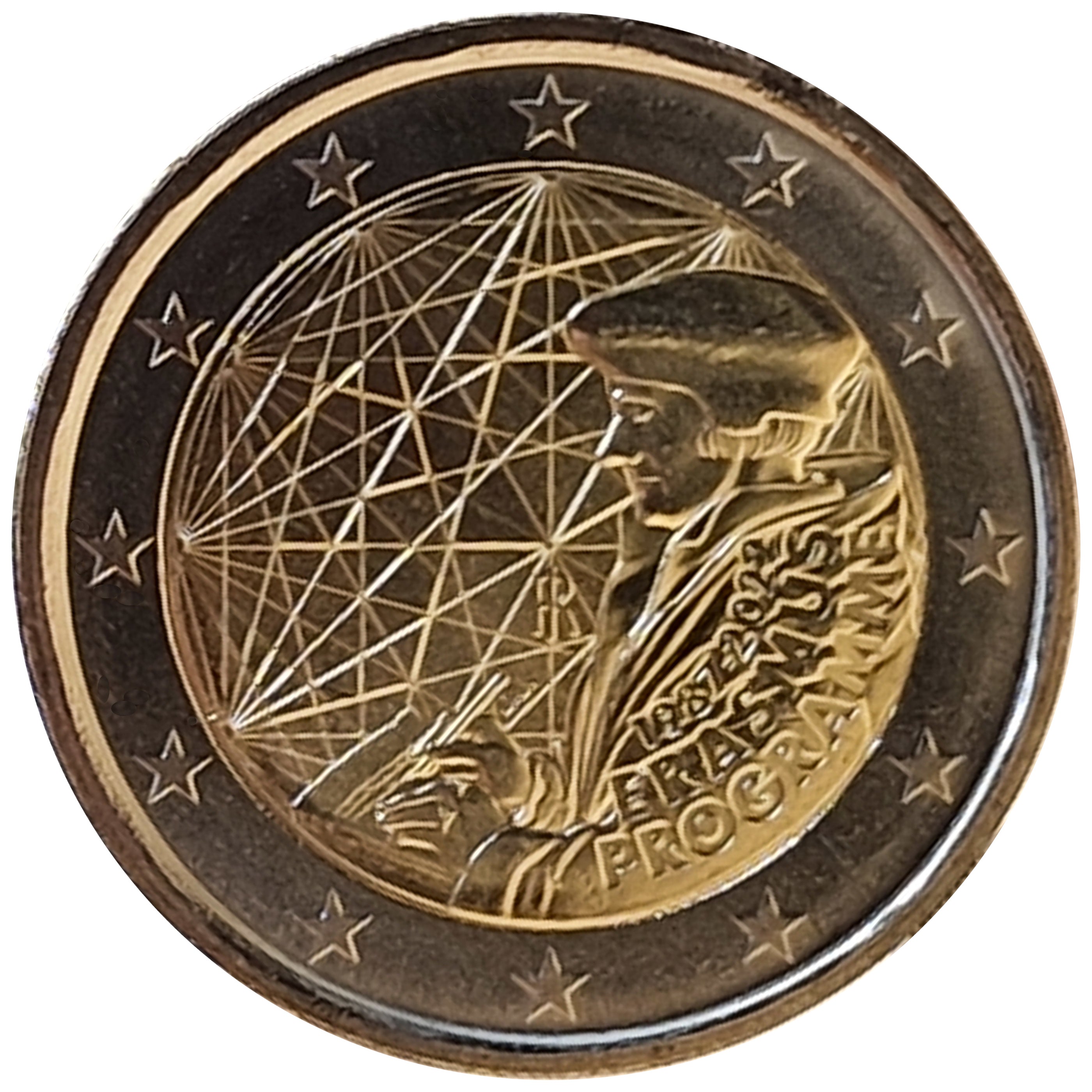2 Euro Münze Italien 2022 Erasmus-Programm Sondermünze UNC