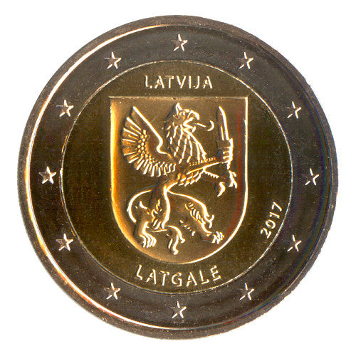 2 Euro Münze Lettland 2017 Latgale Sondermünze UNC