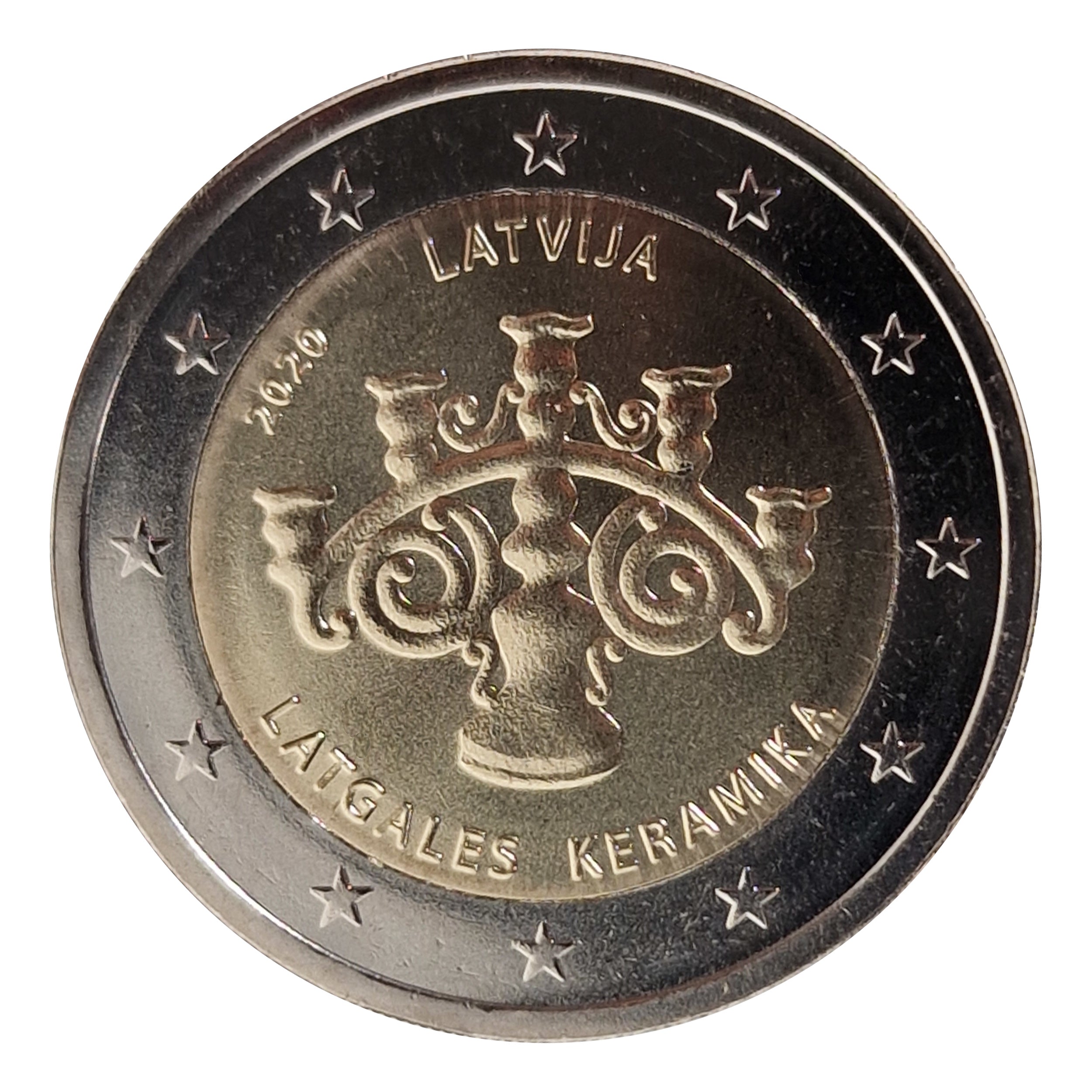 2 Euro Münze Lettland 2020 Lettgallische Keramik Sondermünze UNC
