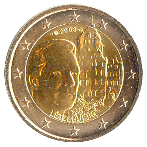 Moneta da 2 euro Lussemburgo 2008 Castello di Berg Moneta Commemorativa UNC