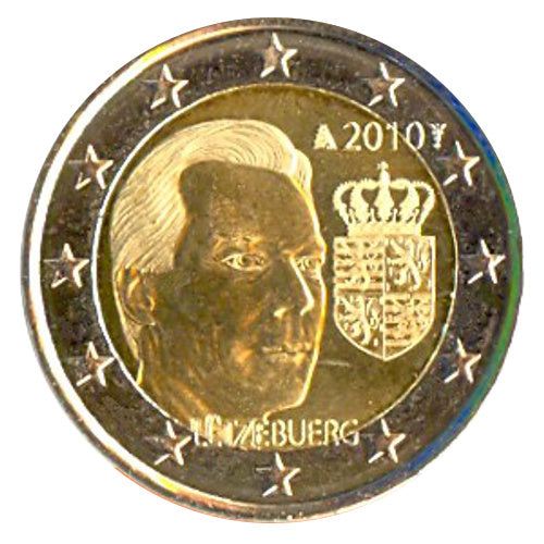 Moneta da 2 euro Lussemburgo 2010 Stemma del Granduca Moneta Commemorativa UNC
