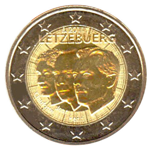 Moneta da 2 euro Lussemburgo 2011 Granduca Jean - Luogotenente Rappresentante Moneta Commemorativa UNC