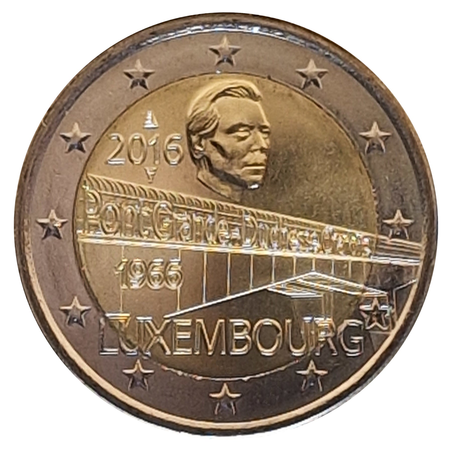 Moneta da 2 euro Lussemburgo 2016 Ponte Granduchessa Carlotta Moneta Commemorativa UNC