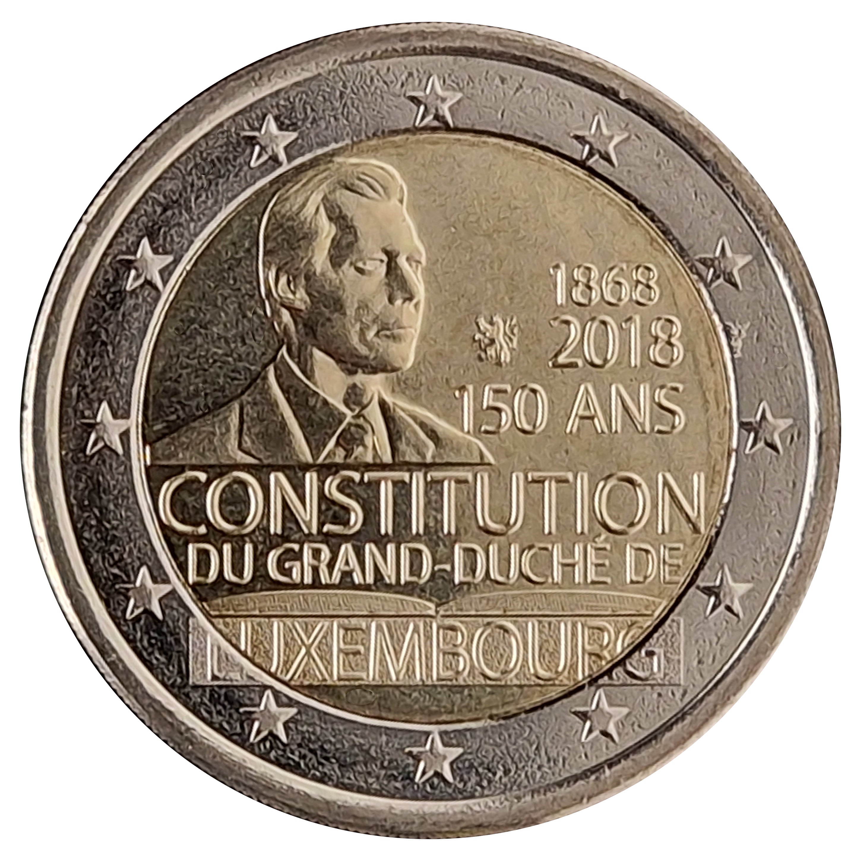 Moneta da 2 euro Lussemburgo 2018 Costituzione Moneta Commemorativa UNC