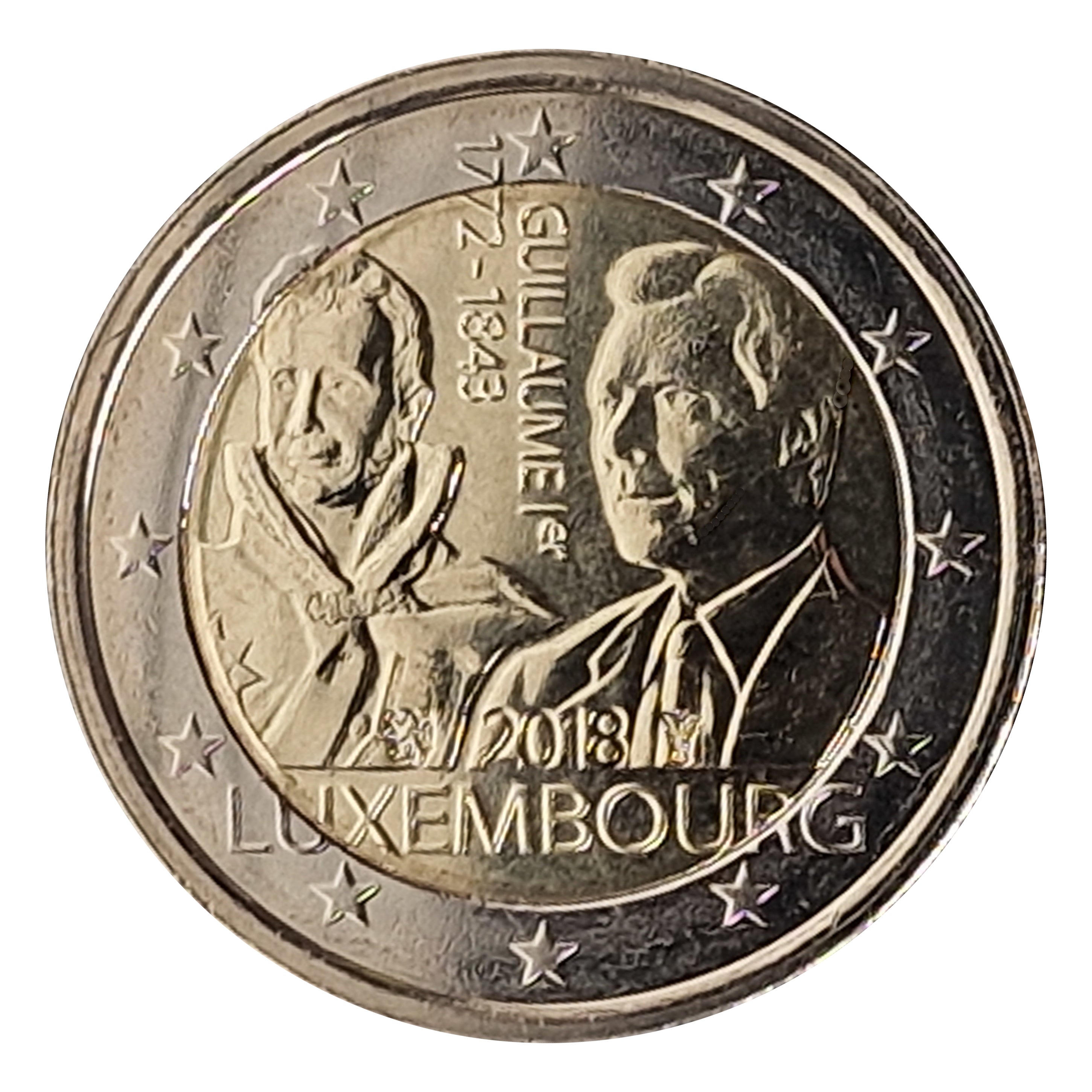 Moneta da 2 euro Lussemburgo 2018 Granduca Guglielmo I – Wilhelm I Moneta Commemorativa UNC