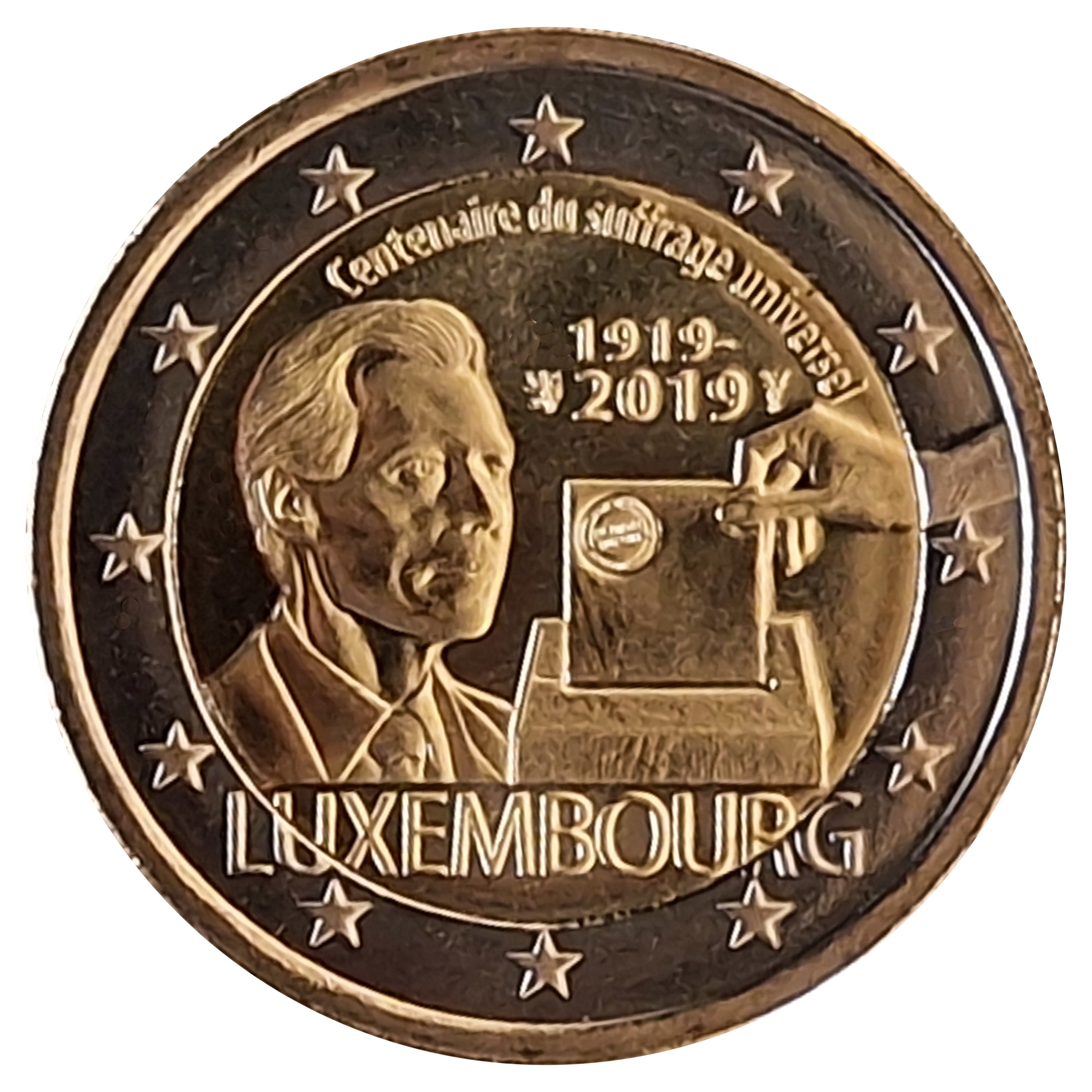 Moneta da 2 euro Lussemburgo 2019 Suffragio Universale Moneta Commemorativa UNC