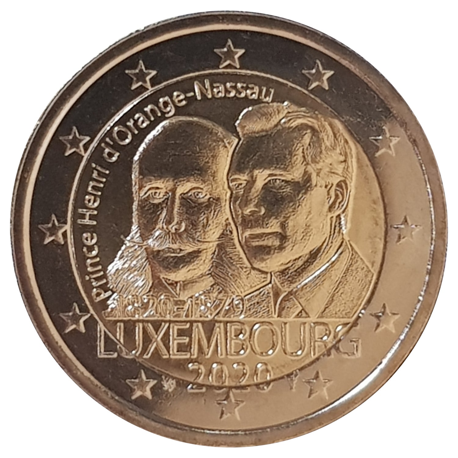 2 Euro Münze Luxemburg 2020 Prinz Henri von Oranien-Nassau Sondermünze UNC