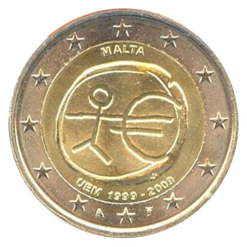 2 Euro Münze Malta 2009 WWU Sondermünze UNC