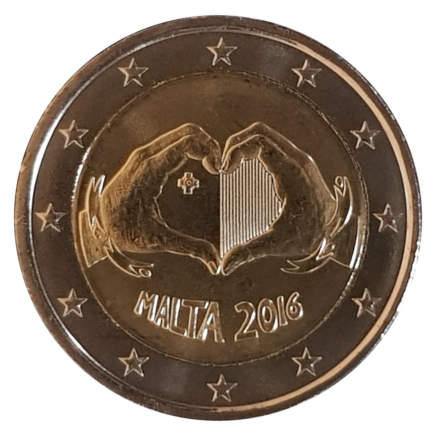 Moneta da 2 euro Malta 2016 Solidarietà attraverso l’Amore Moneta Commemorativa UNC